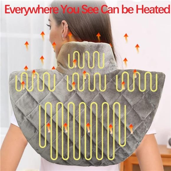Heating Pad, Detachable Heated Neck Shoulder Wraps with Auto Shut Off - Picture 5 of 6